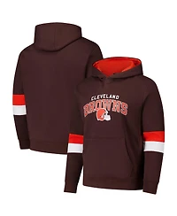 G-iii Sports by Carl Banks Men's Brown/Orange Cleveland Browns Adaptive Faceoff Pullover Hoodie