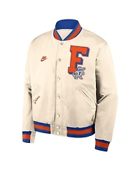 Nike Men's Tan Florida Gators Legacy Full-Snap Bomber Jacket