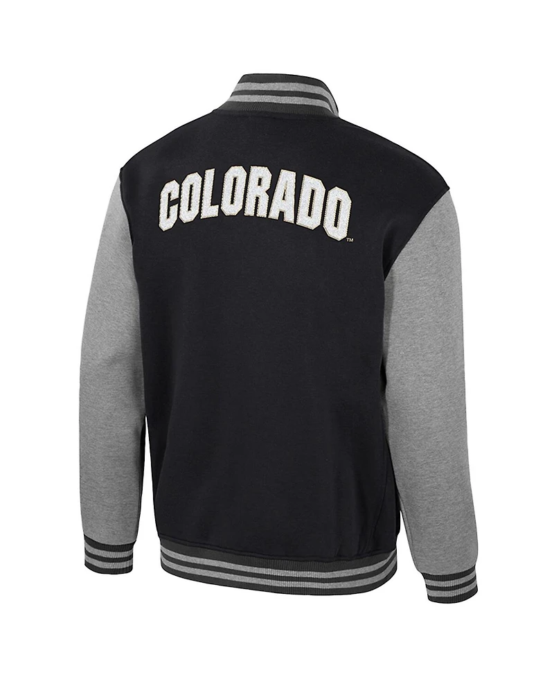 Colosseum Men's Black Colorado Buffaloes Ambi-Turner Full-Zip Varsity Jacket