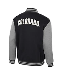 Colosseum Men's Black Colorado Buffaloes Ambi-Turner Full-Zip Varsity Jacket
