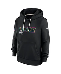 Nike Women's Black Detroit Lions 2025 Nfl Crucial Catch Sideline Standard Issue Dri-fit Hoodie