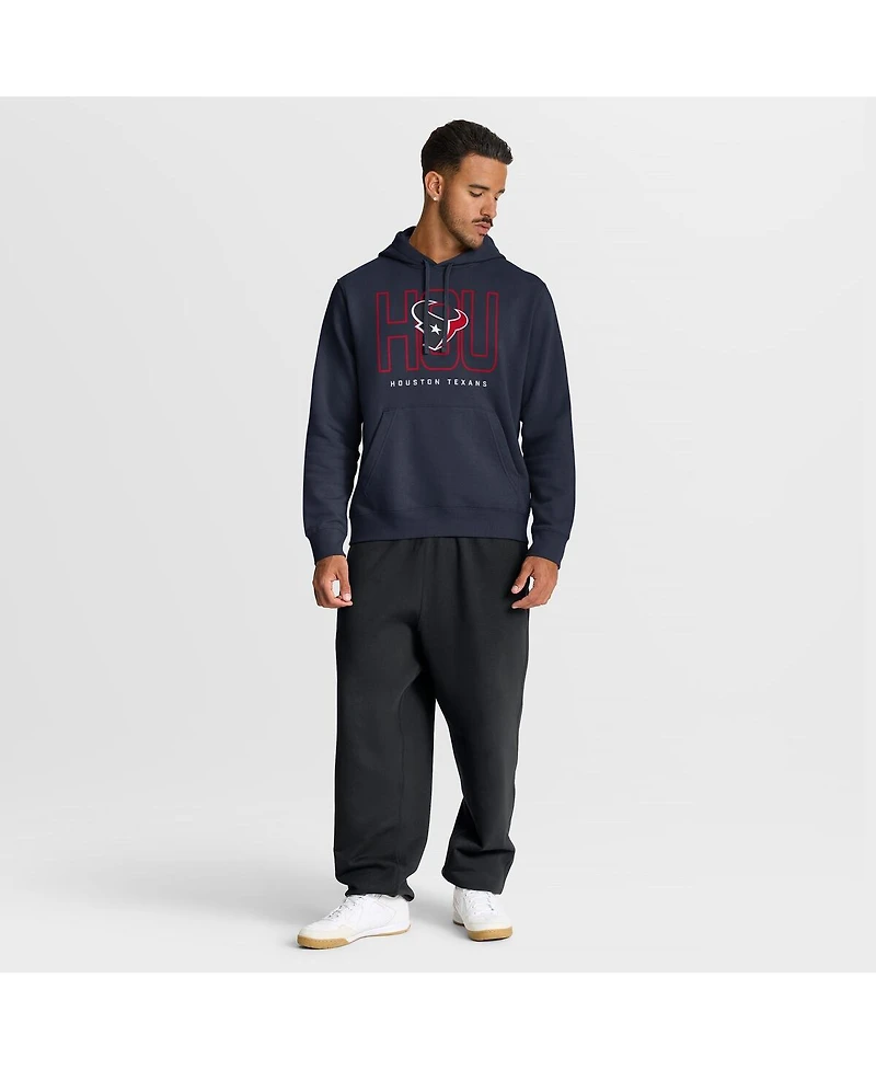 Nike Men's Navy Houston Texans Busted Play Club Fleece Pullover Hoodie
