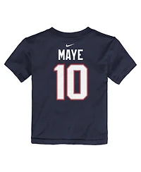 Nike Toddler Drake Maye Navy New England Patriots Player Name Number T-Shirt