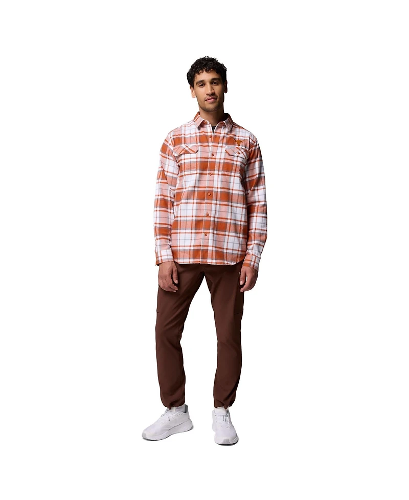 Columbia Men's Texas Orange Longhorns Omni-Wick Flannel Long Sleeve Button-Up Shirt