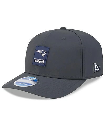 New Era Men's Charcoal New England Patriots 2025 Sideline Cold Weather 9SEVENTY Adjustable Hat