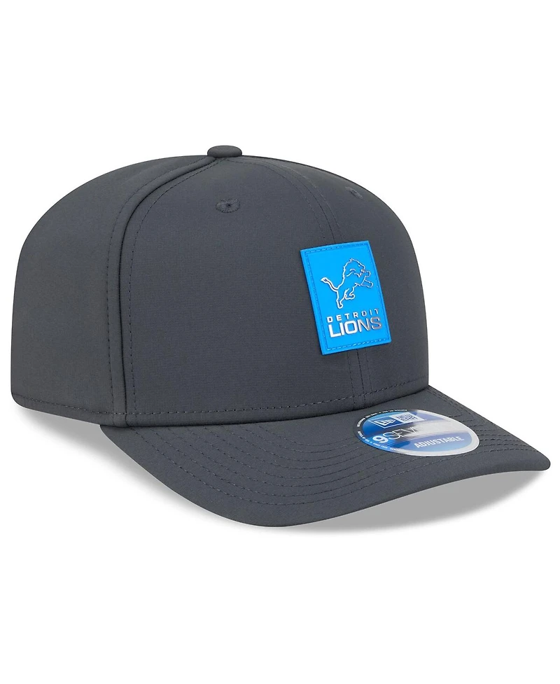 New Era Men's Charcoal Detroit Lions 2025 Sideline Cold Weather 9SEVENTY Adjustable Hat