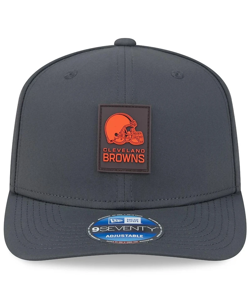 New Era Men's Charcoal Cleveland Browns 2025 Sideline Cold Weather 9SEVENTY Adjustable Hat