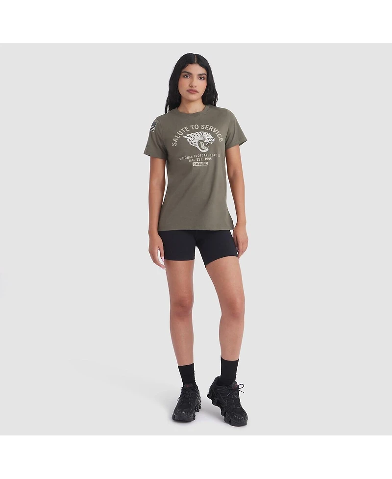 Nike Women's Olive Jacksonville Jaguars 2025 Salute to Service Sideline T-Shirt