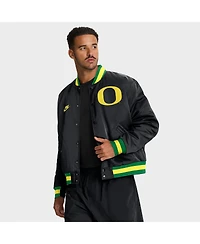 Nike Men's Black Oregon Ducks Legacy Full-Snap Bomber Jacket