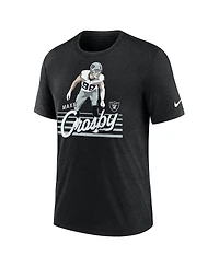 Nike Men's Maxx Crosby Heather Black Las Vegas Raiders Player Graphic T-Shirt