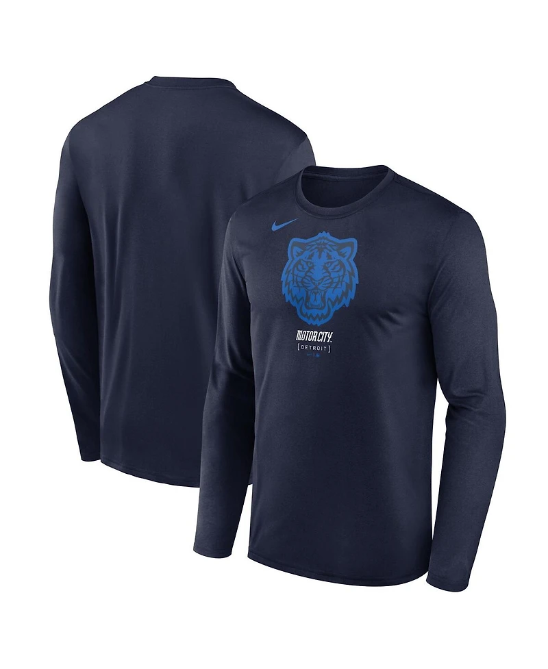 Nike Men's Navy Detroit Tigers City Connect Legend Dri-fit Long Sleeve T-Shirt