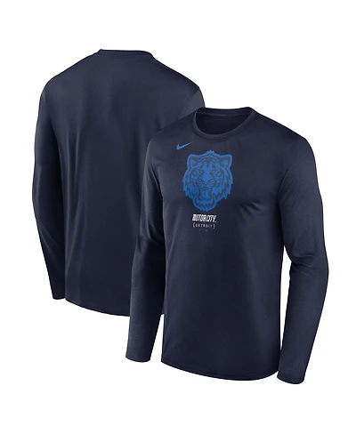 Nike Men's Navy Detroit Tigers City Connect Legend Dri-fit Long Sleeve T-Shirt