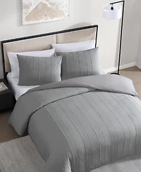 Vera Wang Woven Tucks Jacquard 3-Pc. Comforter Set