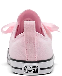 Converse Toddler Girls' Chuck Taylor All Star Bow 2V Fastening Strap Low Top Casual Sneakers from Finish Line