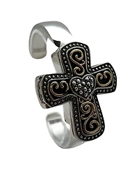 Olivia Pratt Two Tone Cross Shape Bangle Women Watch