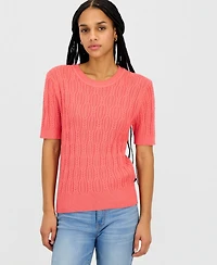 Nautica Women's Cotton Cable-Knit Sweater