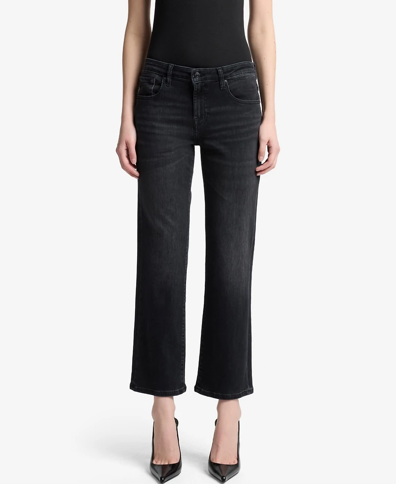 7 For All Mankind Women's Calie Straight Leg Ankle Jeans