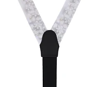 Trafalgar Men's Jack's Frosty Winter Wonderland Silk Button End Suspenders