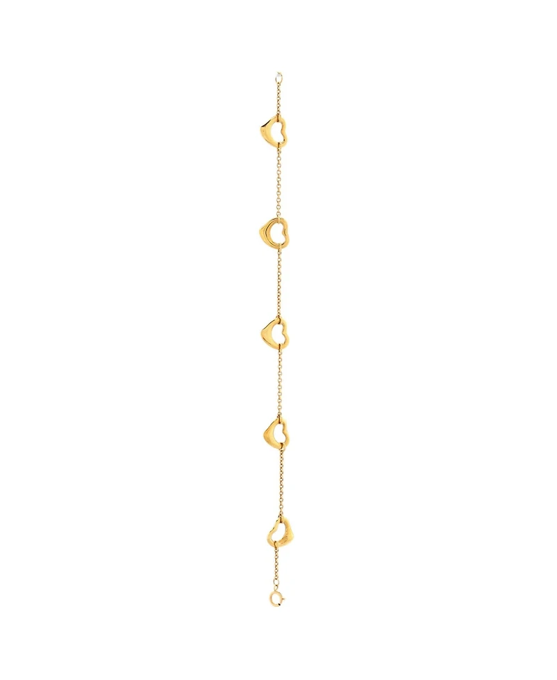 Pre-Owned Tiffany & Co. Elsa Peretti Open Heart 5 Charm Bracelet