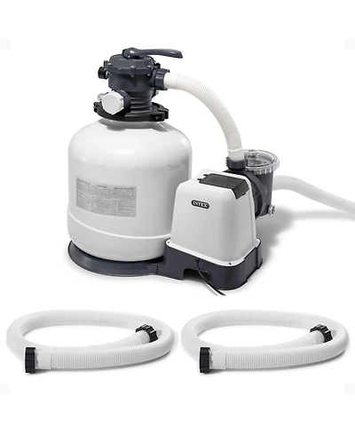 Intex 3000 Gph Above Ground Pool Sand Filter Pump w/ 1.5 Inch Pump Hose (2 Pack)