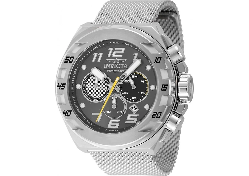 Invicta Men's 47201 Invicta Racing Quartz Chronograph Black, Gunmetal Dial Watch