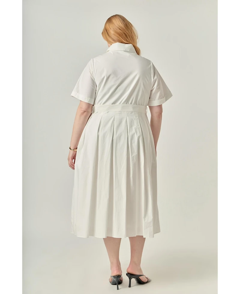English Factory Plus Belted Midi Dress