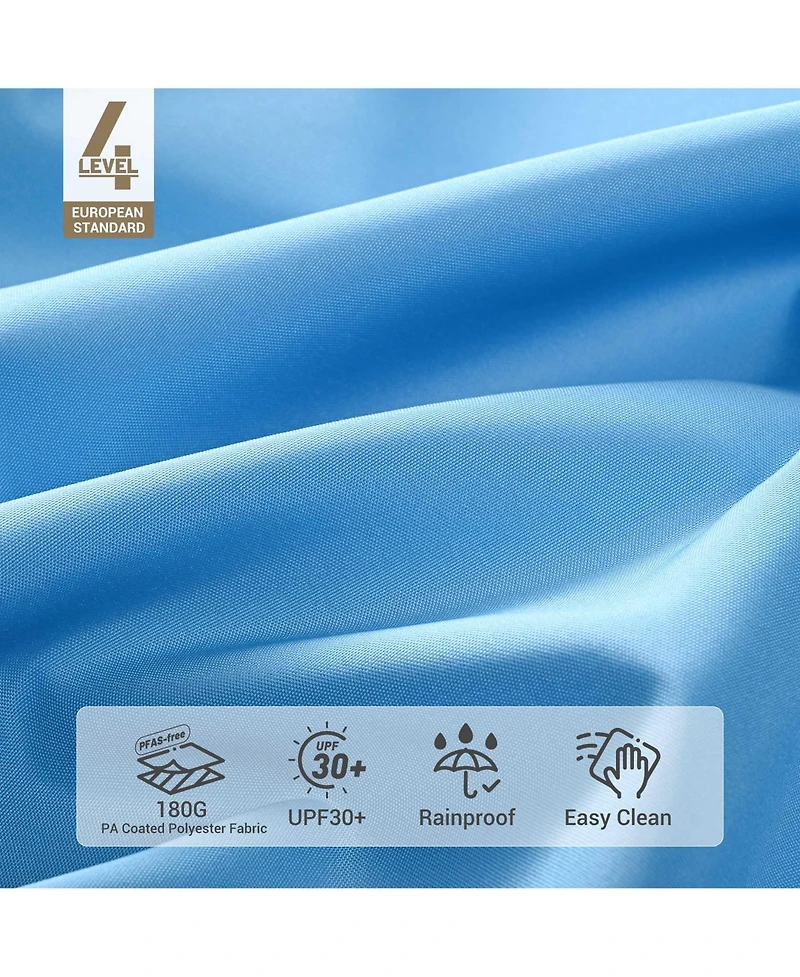 Yescom 9ft Solid Wood Outdoor Patio Umbrella with Base Included Parasol Wheels Stand for Bistro Market Garden Deck Yard Poolside