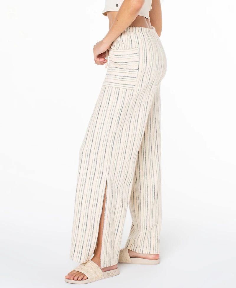 Roxy Women's High-Rise Beach Breeze Slub Stripe Pants