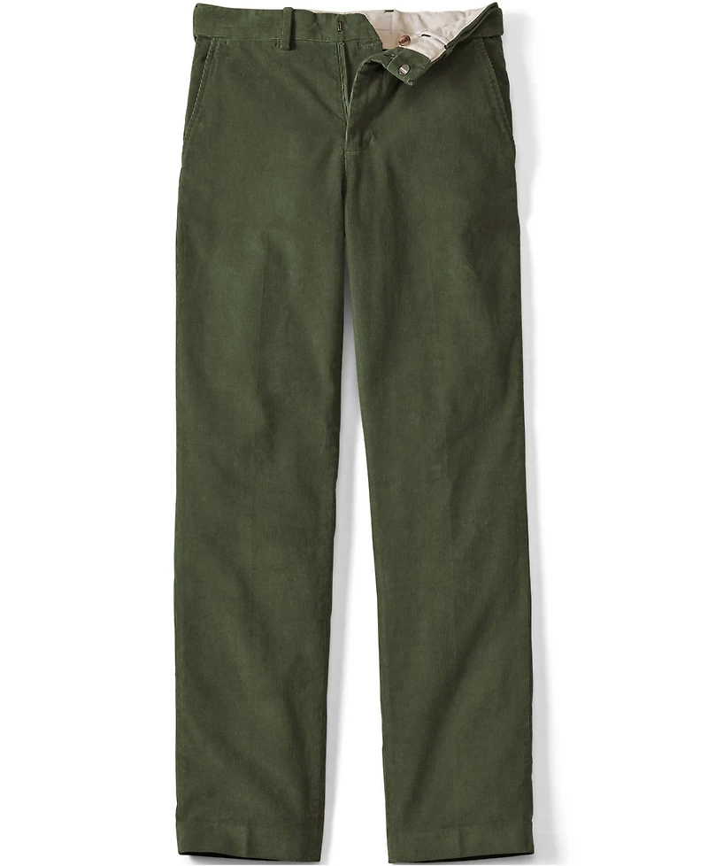 Lands' End Men's Corduroy Comfort Waist Classic Fit Plain Front Pant