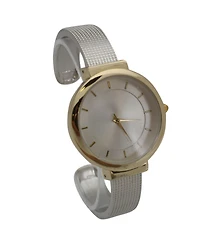 Olivia Pratt Two Tone Shiny Face Textured Bangle Watch