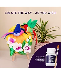 Wise Elk Okto Air-Dry Clay 3D Painting Kit – 3D Hummingbirds (11.4 x 11.4 in)