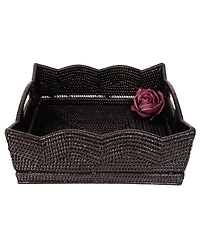 Artifacts Rattan Scallop Collection Shelf Basket