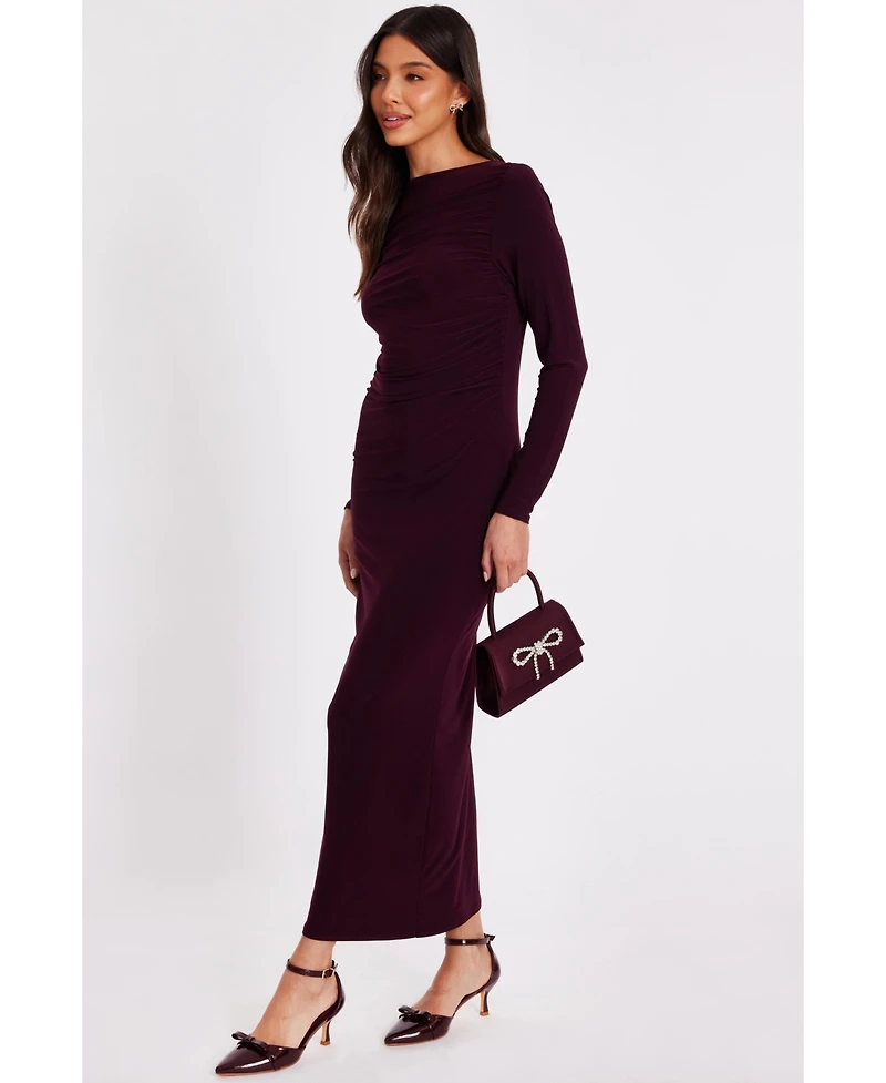 Quiz Women's Long Sleeve Midaxi Dress
