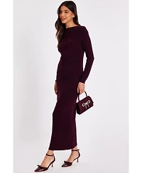 Quiz Women's Long Sleeve Midaxi Dress
