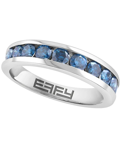 Effy Collection Blue Diamond Ring (1 ct. t.w.) in 14K White Gold