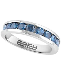 Effy Collection Blue Diamond Ring (1 ct. t.w.) in 14K White Gold