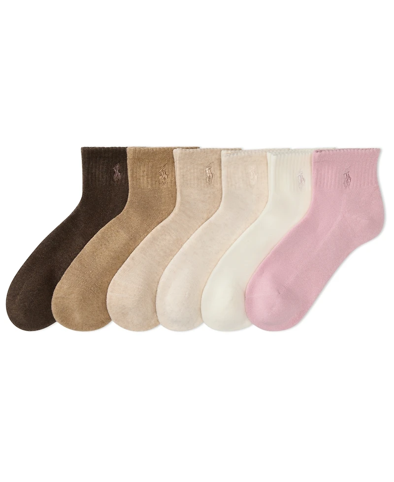 Polo Ralph Lauren Women's 6-Pk. Cushion Quarter Socks