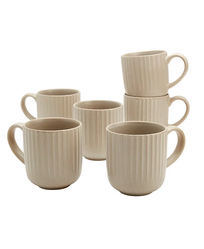 Tabletops Gallery Subtle Mugs, Set of 6, Service For 6