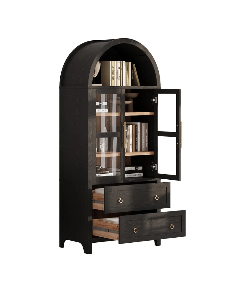 Streamdale 71" Arched Kitchen Pantry Cabinet