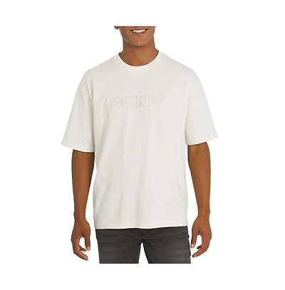 Dkny Men's Logo Embossed Cotton Jersey Tee
