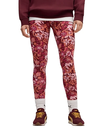 Puma Women's Essential Floral Print Mid Rise Leggings