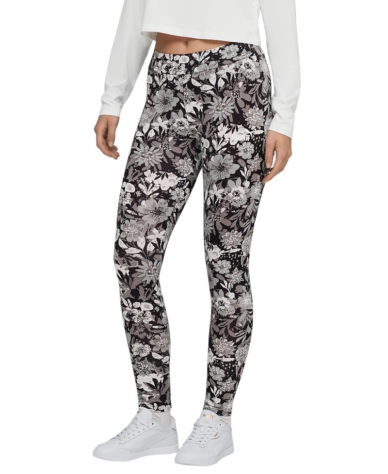 Puma Women's Essential Floral Print Mid Rise Leggings