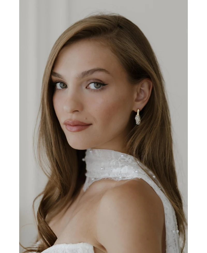 Untamed Petals Chateau Pearl Hoops