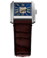 Fossil Men's Carraway Automatic Brown Croco Leather Watch, 30mm