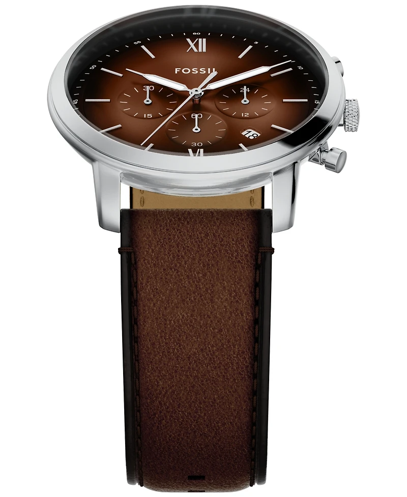 Fossil Men's Neutra Chronograph Brown Leather Watch, 44mm