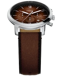 Fossil Men's Neutra Chronograph Brown Leather Watch, 44mm