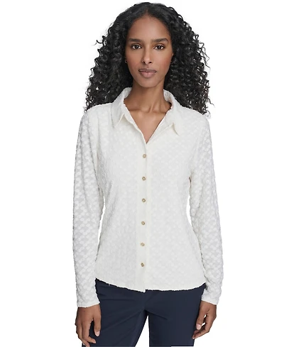 Tommy Hilfiger Women's Floral Clip Button-Up Top