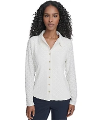 Tommy Hilfiger Women's Floral Clip Button-Up Top