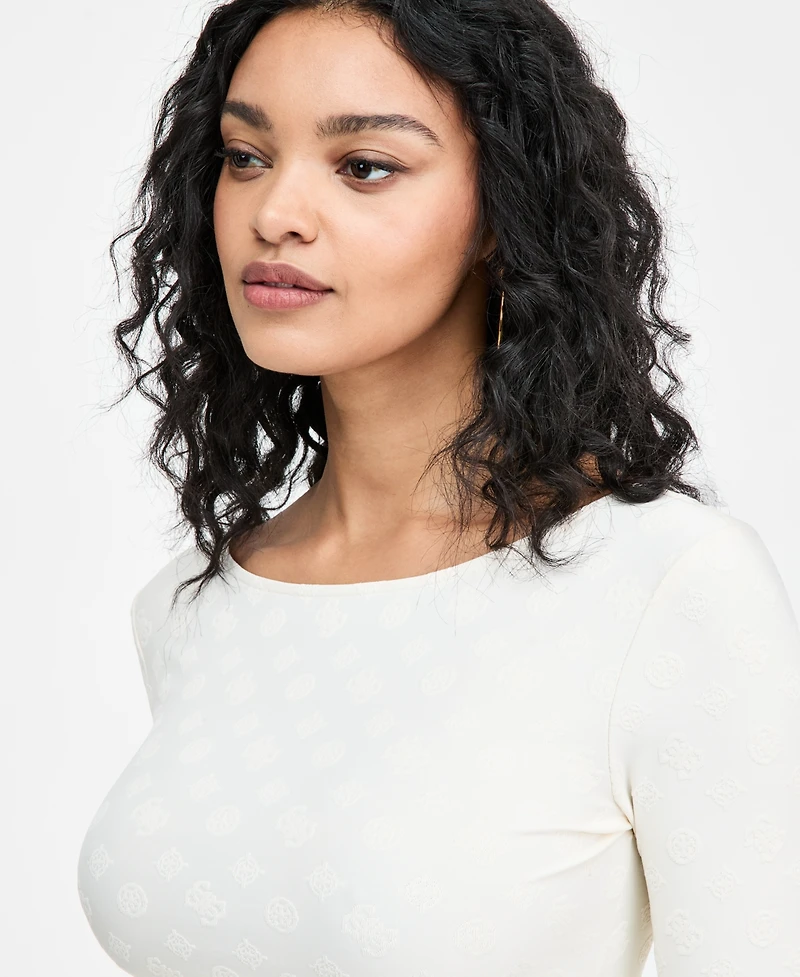Guess Women's Long-Sleeve Scoop-Back Nadene Top