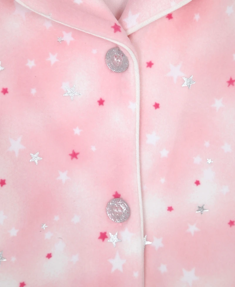 Max & Olivia Girls 7-16 3-Piece Soi Foil Velour Pajama Set with Scrunchie